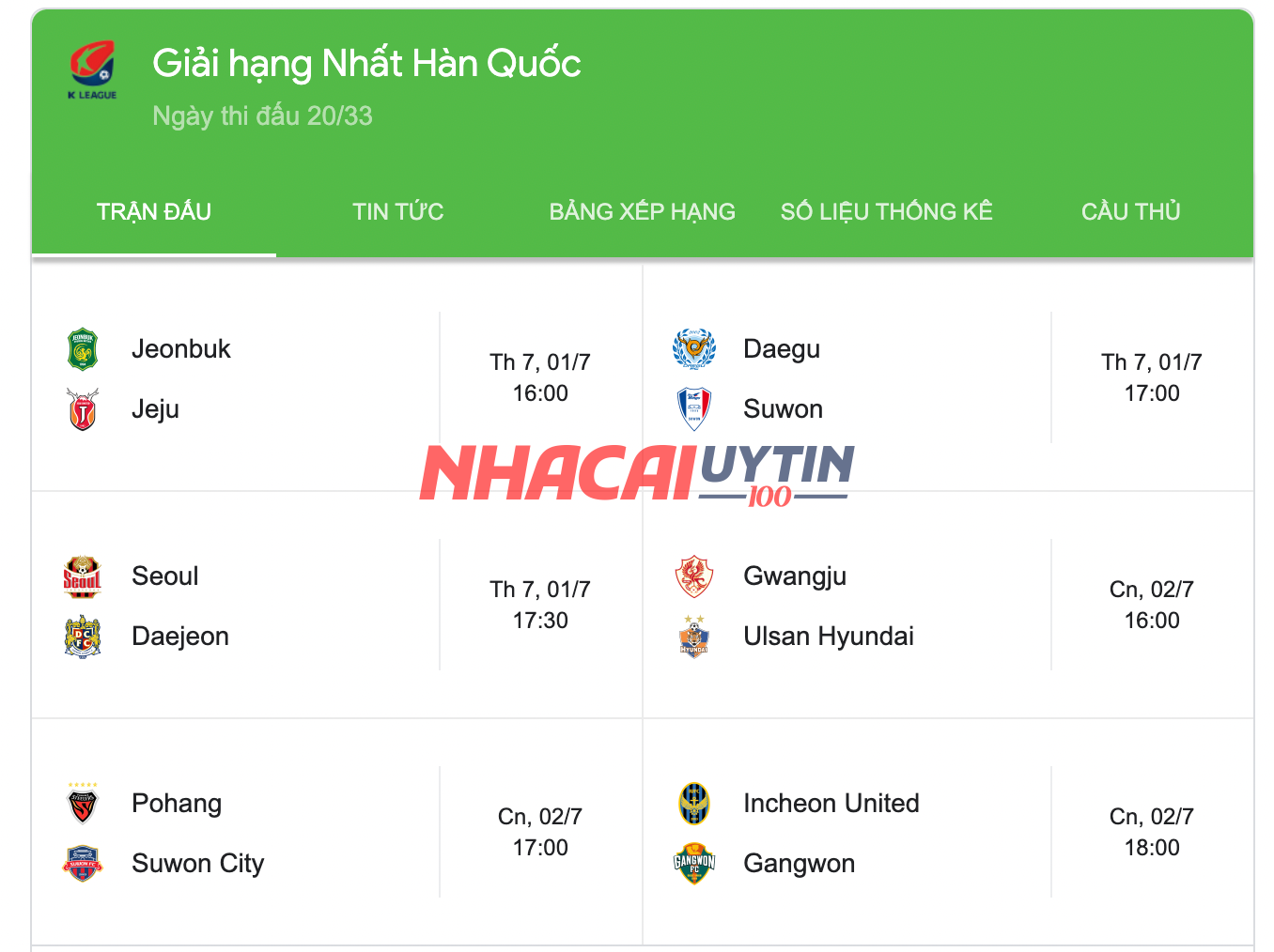 Vì sao nên thường xuyên theo dõi và cập nhật lịch thi đấu Giải vô địch quốc gia Hàn Quốc mới nhất?